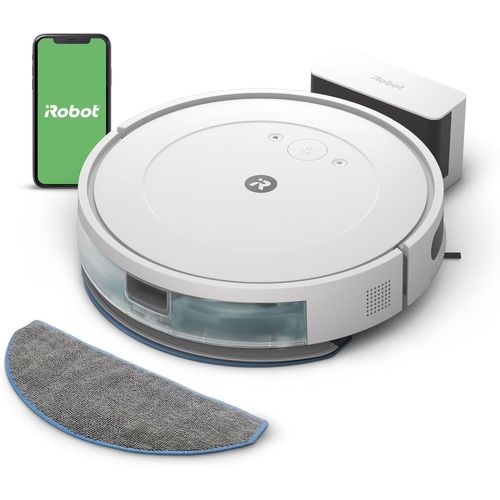 Hamiltion-Roomba Combo Essential (Y0112) - Robot Aspirateur Et Laveur Connecté - Efficace Et Puissant - Système De Nettoyage En 4 Étapes -3 Niveaux D'Aspiration - Programmable Via Application Ou Voix