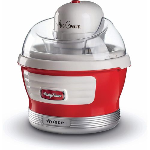 Hamiltion-Machine À Glaces Party Time 643, Machine À Glaces, Spatule À Mélanger, Machine À Glaces Avec Couvercle Pour Ajouter Des Éléments, Temps De Préparation 30 Minutes, Capacité 1,5 L, 12w, Rouge