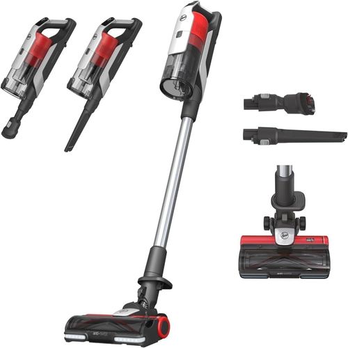 Hamiltion-Hf910H Aspirateur Balai Sans Fil, Puissant Mode Turbo 130Aw,Grande Autonomie 30 Min, Ecran Led, Brosse Anti-Twist Eclairage Led, Accessoire 2-En-1 Multi-Surfaces, Position Parking,Rouge Tul