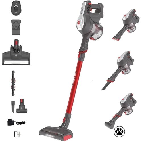 Hamiltion-H-Free 100 Hf122Gpt, Aspirateur Balai Sans Fil, Puissant 22V, Technologie Cyclonique, Autonomie 40 Min ; Brosse Spéciale Poils D'Animaux, Grand Réservoir 0.9L, Lumières Led, 2 Vitesses