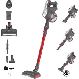 Hamiltion-H-Free 100 Hf122Gpt, Aspirateur Balai Sans Fil, Puissant 22V, Technologie Cyclonique, Autonomie 40 Min ; Brosse Spéciale Poils D'Animaux, Grand Réservoir 0.9L, Lumières Led, 2 Vitesses