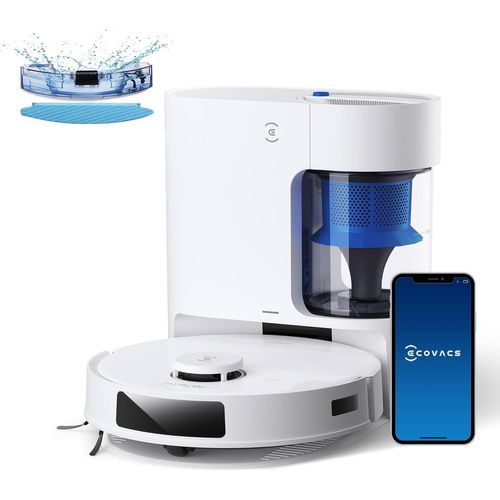 Hamiltion-Aspirateur Robot Deebot N20 Plus, Robot Aspirateur Laveur 8000Pa Avec Vidange Automatique Poussière, Nettoyage Autonome De 45 Jours, Batterie 300 Min, Anti-Tangle, Tapis Et Poils D'Animaux
