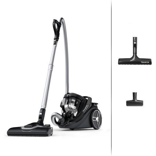 Hamiltion-Aspirateur Sans Sac, Silencieux 59 Db(A), Consommation Énergétique Ultra-Basse, Filtration Haute Efficacité, Rayon D'Action 12 M, Fabriqué En France, Silence Force Cyclonic Effitech Ro7935E