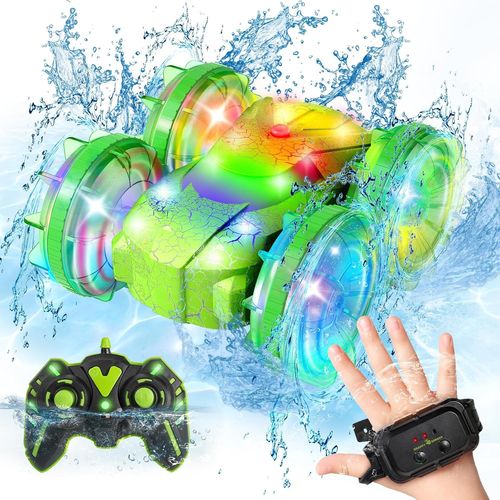 Hamiltion-Jouets Voiture Rc, Bateau Télécommandé 2,4 Ghz, Véhicule Tout-Terrain Rc Cascadeur Avec Lumières Led, Cadeau De Noël Pour Les 6-12 Ans
