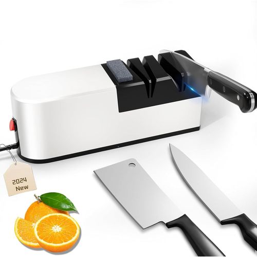 Hamiltion-Aiguiseur Couteaux Électrique Aiguiseur Couteaux Électrique Blanc Aiguiseur Couteaux Roulant 5 En 1 Affuteur Couteau Electrique Pour Couteaux Lame Droite, Couteaux Lame Dentée, Couteaux En