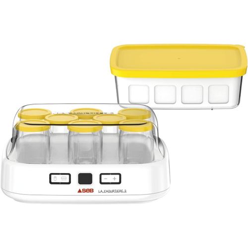 Hamiltion-La Yaourtiere 2 Avec Écran Lcd 2 Programmes Automatique Yaourt 8 Pots Fromage Blanc Frais 1 L Livret De Recettes Inclus Yg500210
