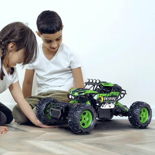 Hamiltion-Voiture Télécommandée Avec Fonction De Levage, 2.4Ghz 20Km/H Voiture Telecommandé Enfant, 4Wd Voiture Télécommandée Tout Terrain Jouet Enfant 3-12 Ans(Vert)