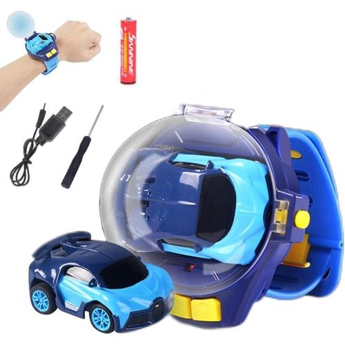 Hamiltion-Mini Remote Control Car Watch Toys, 2.4 Ghz Cute Wrist Racing Car Watch, Usb Charging Rc Small Car Toy With Lights Lamp, Kids Interactive Game Toys, Birthday Gift For Boys And Girls