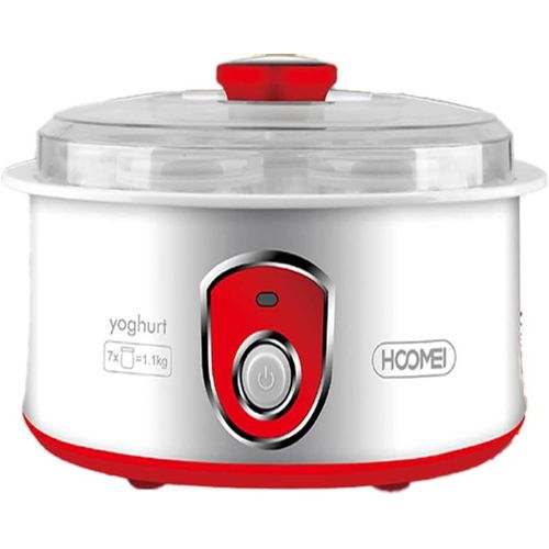 Hamiltion-Machine À Yaourt À Maison 20 W, Capacité De Yaourtière 1,5 L Avec Température Constante Avec 7 Bocaux En Verre Inclus