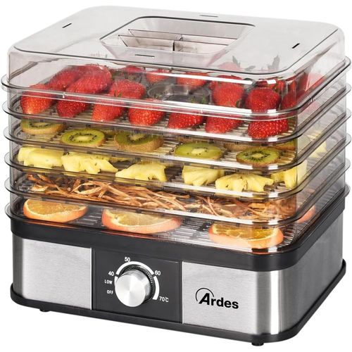 Hamiltion-Ar1K15 Déshydrateur Alimentaire Pour Fruits Légumes Champignons Déshydratation Rapide-5 Clayettes Lavables, Température Réglable, 245 W, Plastique