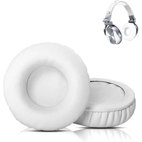 Prime Oreillettes de Remplacement compatibles avec Les écouteurs Pioneer HDJ-1000 HDJ-1500 HDJ-2000 (Cuir protéiné/Mousse mémoire)