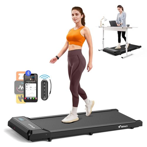 Tapis De Marche Électrique Merach, 2.5cv Peak, Écran Led, App Connecté, Télécommande, 120kg Max