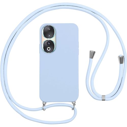 Ytseazn-Coque Pour Honor 90 Avec Cordon,Etui Silicone Souple Antichoc Housse Avec Collier Bandoulière Chaîne Lanière,Téléphone Étui Case Cover De Protection Pour Honor 90 6.7"",Lila