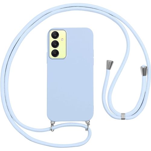 Ytseazn-Coque Pour Samsung Galaxy A25 Avec Cordon,Etui Silicone Souple Antichoc Housse Avec Collier Bandoulière Chaîne Lanière,Téléphone Étui Case Cover De Protection Pour Samsung A25 6.5"",Lila