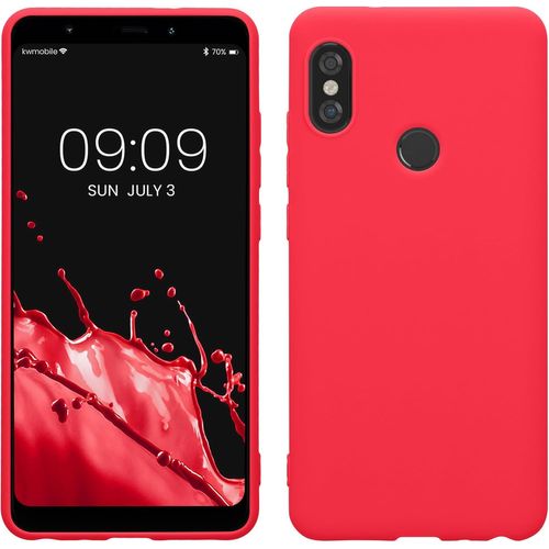 Ytseazn-Housse Compatible Avec Xiaomi Redmi Note 5(Global Version)/ Note 5 Pro Coque-Housse De Téléphone Protection Souple En Silicone-Rose Fluo