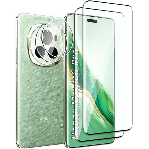 Ytseazn-[2+2 Pièces Verre Trempé Pour Honor Magic6 Pro Et Caméra Arrière Protecteur,Sans Bulles,9h Dureté,Anti-Rayures,3d Couverture Complète,Hd Film Protection Ecran