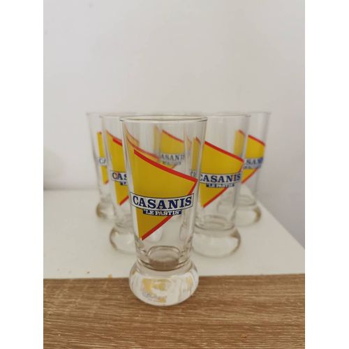 6 Verres Casanis Le Pastis.