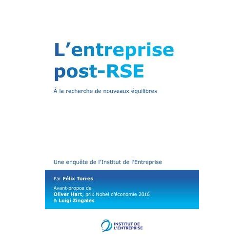 L'entreprise Post-Rse - A La Recherche De Nouveaux Équilibres