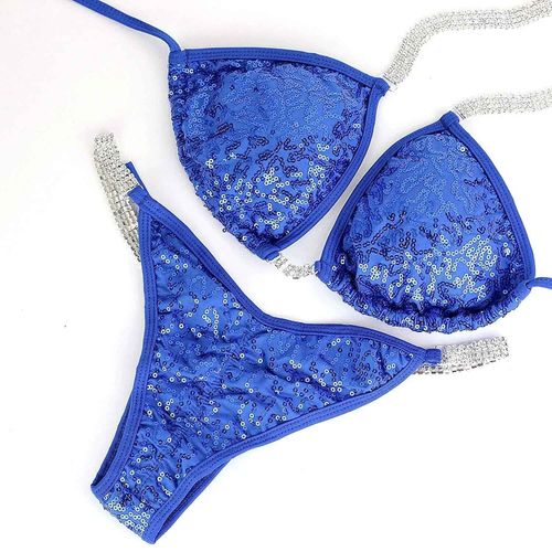 Combinaison De Pose De Bikini De Compétition Pour Femmes,Connecteurs En Strass,Bikini Froissé