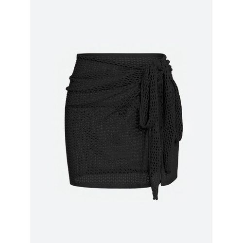 Jupe Courte Tricotée Pour Femmes,Avec Bretelles Creuses Et Fente,Chemise De Plage Sexy Pour L'été