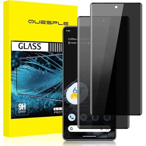 [2 Pièces] Verre Trempé Anti Espion Pour Google Pixel 7 Pro 5g, Haute Qualité 3d Incurvé Couverture Complète, Dureté 9h, Sans Bulles, Film De Confidentialité Protection En Écran[Pac5152590]