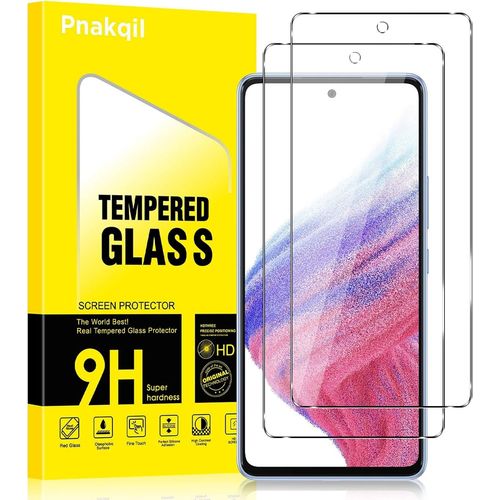 Lot De 2 Verre Trempé Pour Samsung Galaxy A53 5g/A52/A52s 5g, Protection Écran Hd Transparent Dureté 9h Glass Film Pour Samsung A53 6.5"", Sans Bulles Anti-Rayures[Pac5152615]