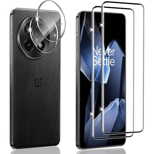 2 Pièces Verre Trempé Pour Oneplus 13 Avec 2 Pièces Caméra Arrière Protection Accessoire, 9h Dureté, Anti-Rayures, Sans Bulles Protection Écran[Pac5153509]