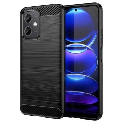 Coque Pour Xiaomi Redmi Note 12 5g - Etui Housse Protection Antichoc Carbone Tpu Silicone Noir