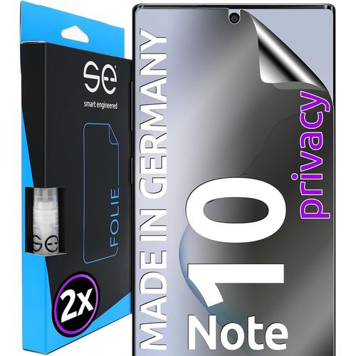 2x Se Film De Protection 3d Privacy Pour Samsung Galaxy Note 10, Auto-Réparateur, Compatible Empreinte & Faceid, Installation Sans Bulles, Résistant Aux Chocs Et Rayures, Fabriqué[Pac5158431]