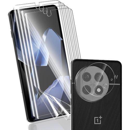 Protection D'écran Pour Oneplus 13 Non-Verre Trempé, 4 Pièces Protection D'écran Film Flexible + 1 Pièces Arrière Caméra Verre Trempé, Haute Définition Pour Oneplus 13[Pac5157482]