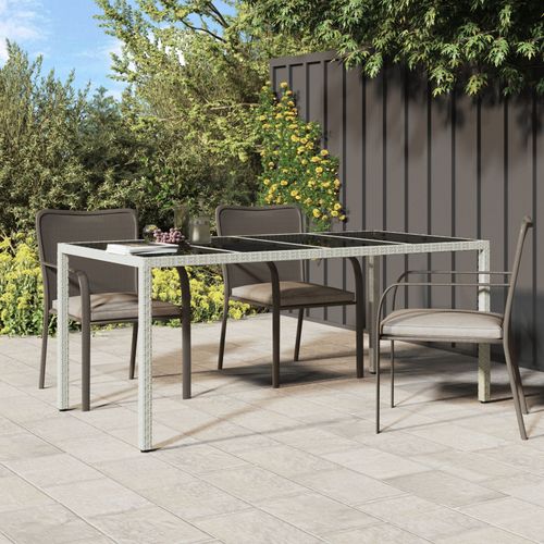 Vidaxl Table De Salle À Manger De Jardin Blanche 190x90x75 Cm Poly Rattan