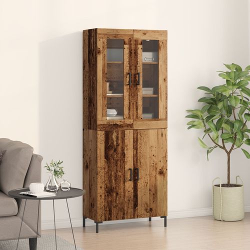 Vidaxl Buffet Avec Cabinet Mur En Bois Ancien En Bois Aggloméré