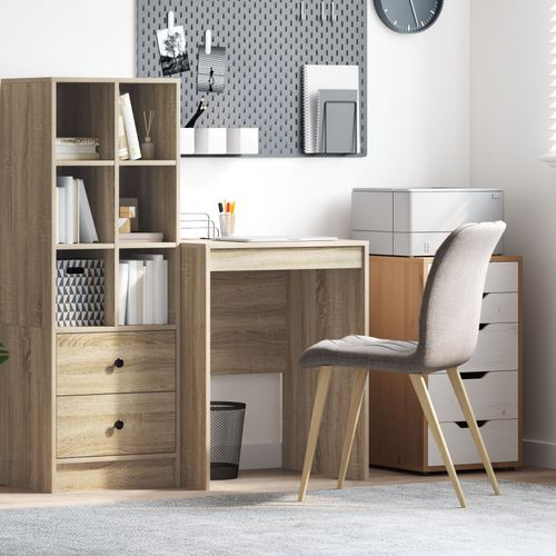 Vidaxl Bureau D'ordinateur Chêne De Sonoma Panneau De Particules