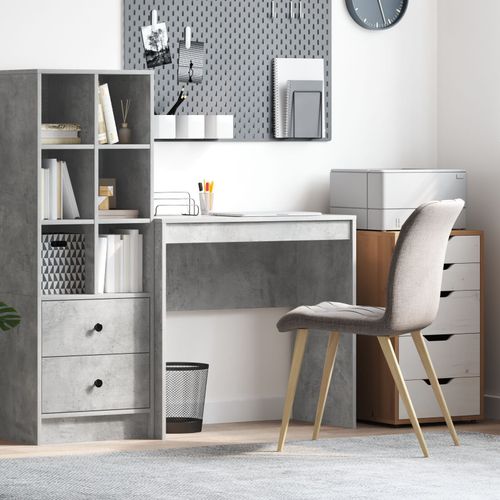 Vidaxl Bureau D'écriture Moderne Gris Béton