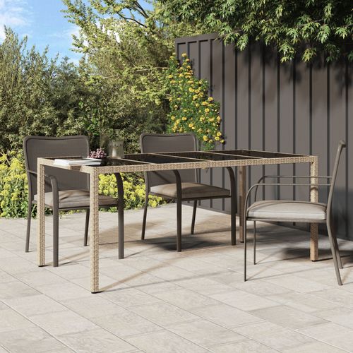 Vidaxl Table De Salle À Manger De Jardin Beige 190x90x75 Cm Rattan