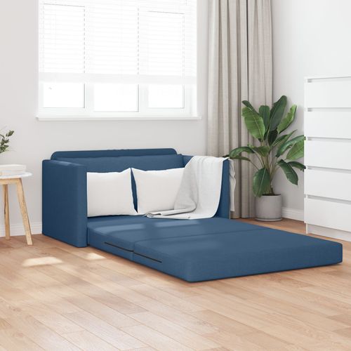 Vidaxl Canapé Lit Sol 2-En-1 Bleu 124x71x78 Cm Tissu