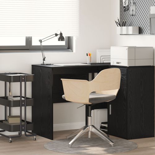 Vidaxl Bureau Chêne Noir Bois D'ingénierie Compact Bureau Moderne