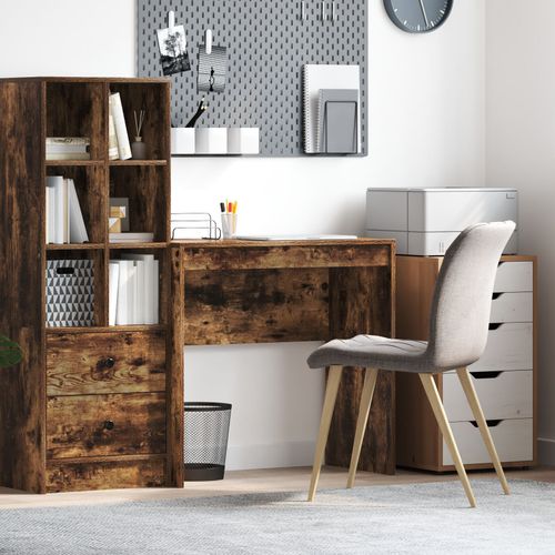 Vidaxl Bureau D'écriture Chêne Fumé Bois D'ingénierie Compact