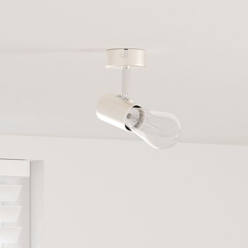Vidaxl Spot De Plafond 1 Voie Ajustable Nickel Brossé E27