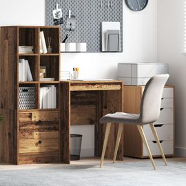 Vidaxl Bureau D'écriture Rustique Bois Ancien Bois D'ingénierie