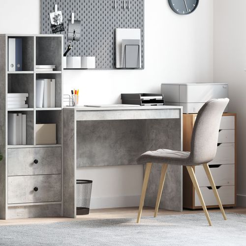 Vidaxl Bureau Ordi Gris Béton Panneau Mdf 90 X 50 X 76 Cm Bureau Ordi