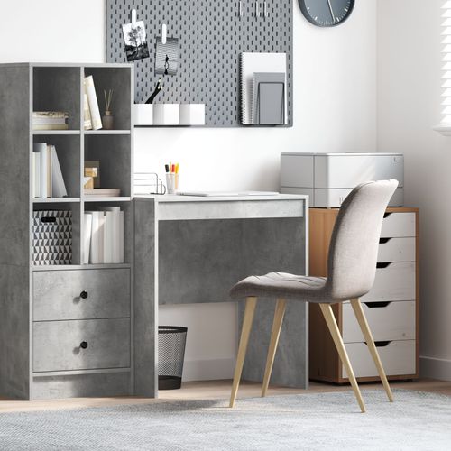 Vidaxl Bureau D'écriture Gris Béton Mdf Effet Béton 70 X 50 X 76 Cm