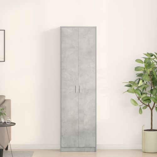 Vidaxl Armoire Gris Béton 55x25x189 Cm En Bois Reconstitué