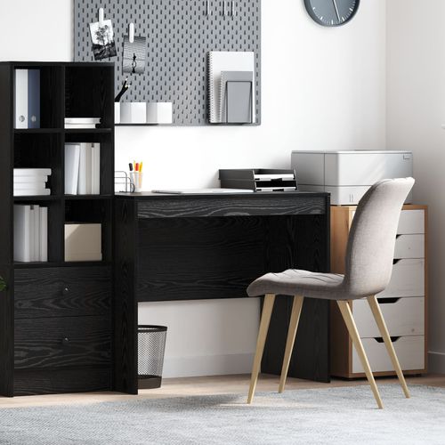 Vidaxl Bureau D'écriture En Chêne Noir Chêne Noir Panneau De Particules