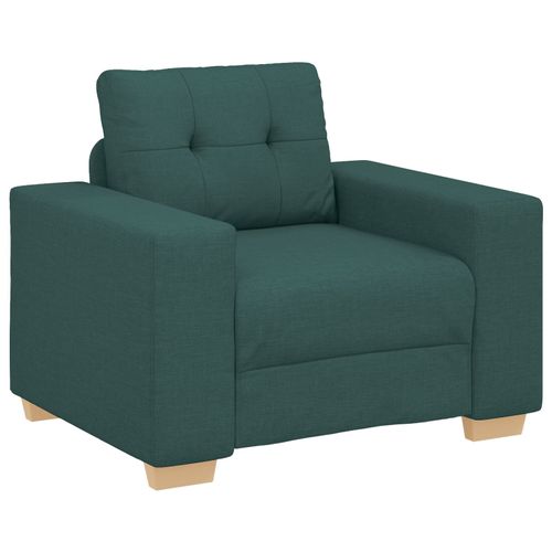 Vidaxl Ensemble De Canapés 3 Pièces Avec Coussins - Tissu Vert Foncé