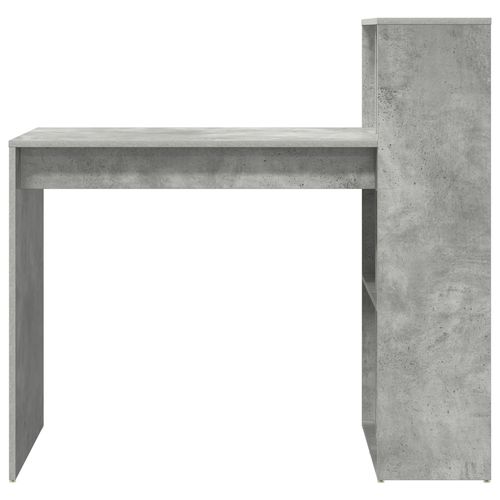 Vidaxl Bureau D'écriture Gris Béton Bois D'ingénierie Finition Béton Moyen