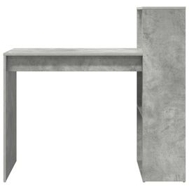 Vidaxl Bureau D'écriture Gris Béton Bois D'ingénierie Finition Béton Moyen
