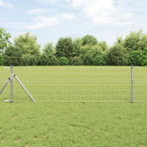 Vidaxl Clôture Euro Avec 13 Poteaux 0.6x50 M En Acier Galvanisé