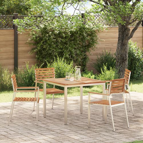 Vidaxl Table De Repas 90x90x74.5 Cm En Bois Massif De Teck