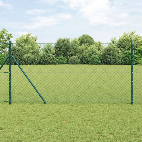 Vidaxl Clôture En Treillis Verte 1,5x10 M En Acier